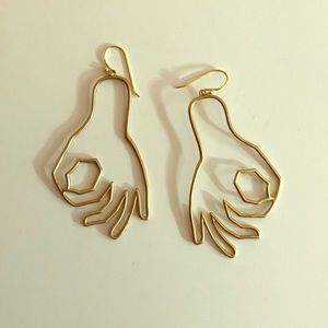 Limited Edition Gold Brass Earrings by Verameat